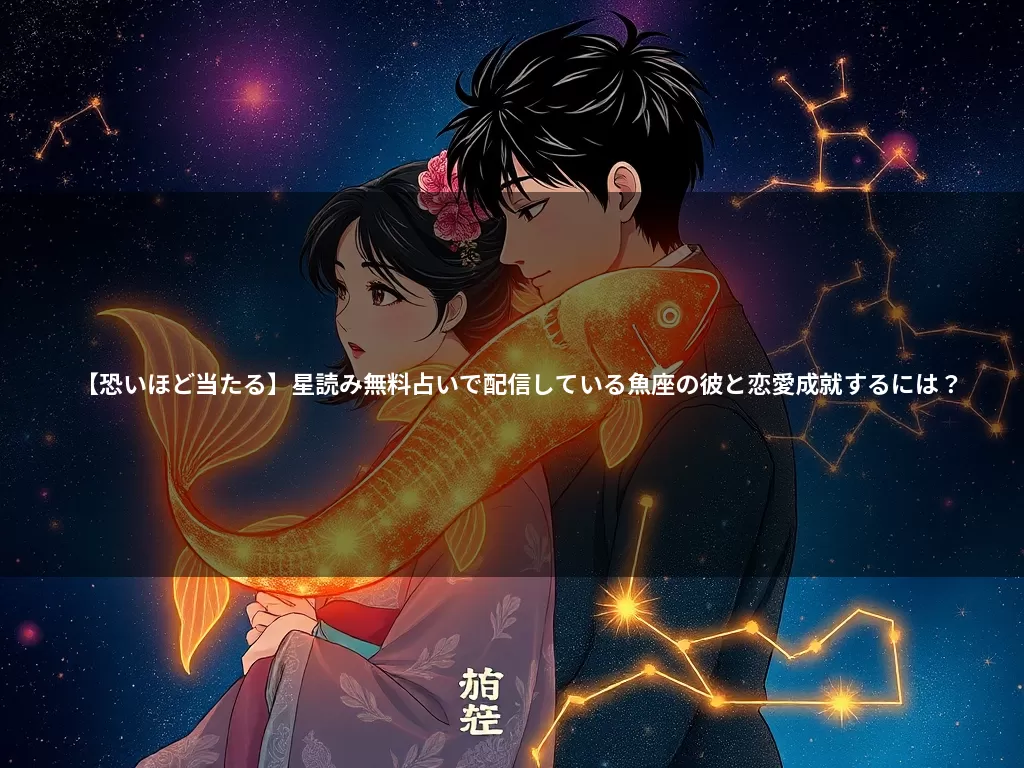 【恐いほど当たる】星読み無料占いで配信している魚座の彼と恋愛成就するには?